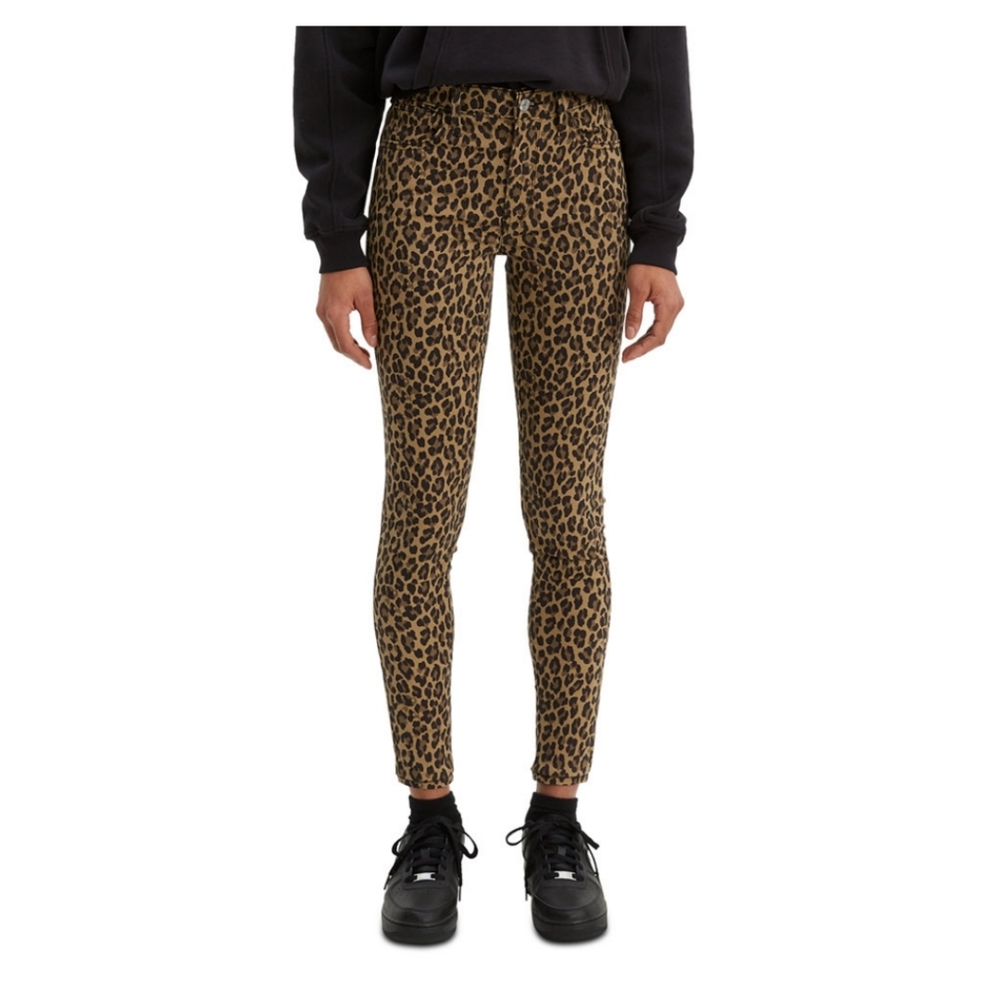Levi 720 high waisted leopard print